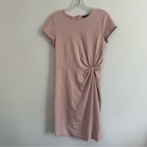 Express Blush Pink Size Small Dress with Ruched cinched side waist